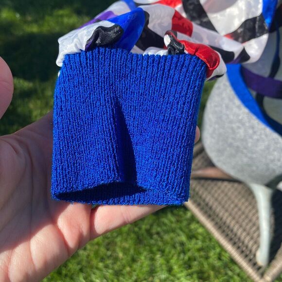 Vintage Umba for Piat 80s Office Wear Tie Neck Ribbed Cuff and Waist Blouse - Picture 6 of 8